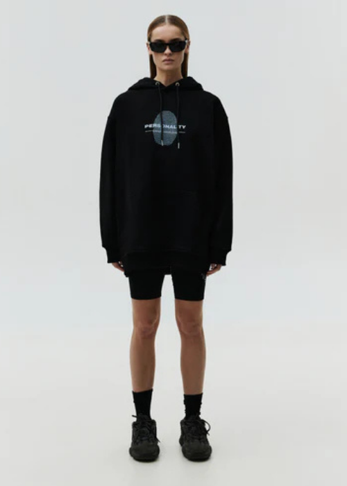 Oversize hoodie with fingerprint print